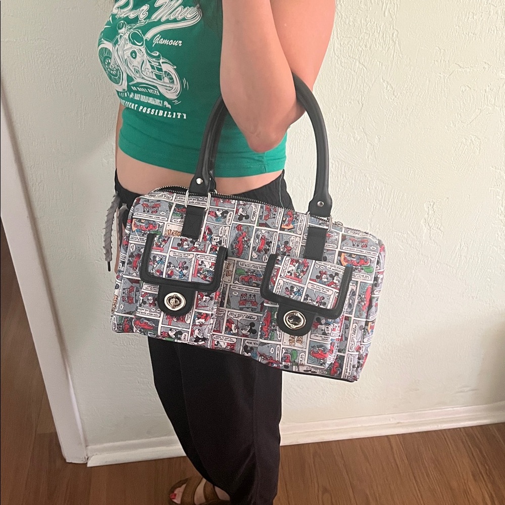 Comic Print old Micky Mouse & Mini Mouse Classic Women's Purse ”1 f X 8” inch - Picture 8 of 8